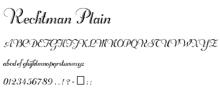 Rechtman Plain font